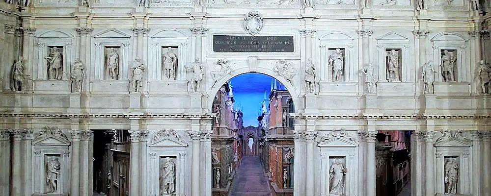 Olympic Theatre - detail, Palladio, Vicenza. Visit with Chauffeur service and local guide