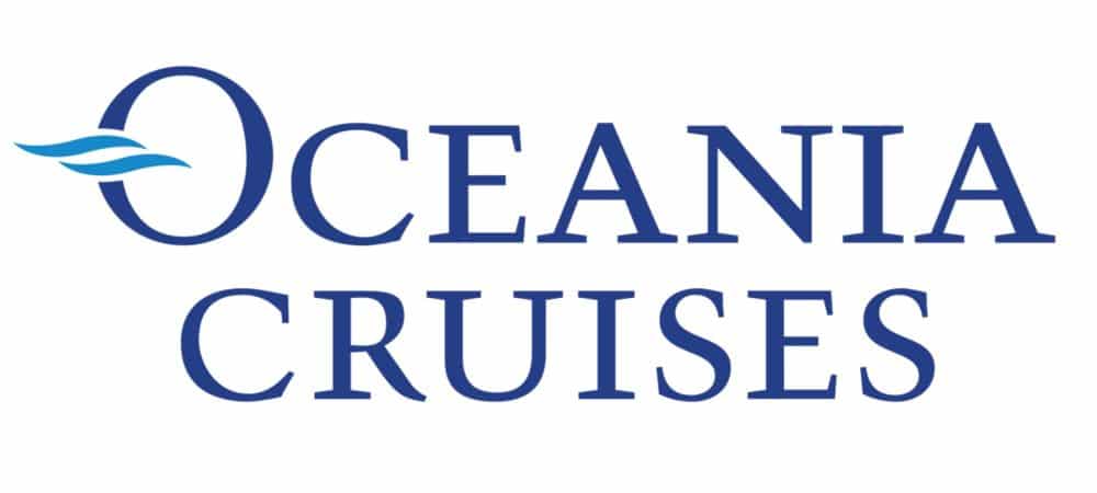 Logo Oceania Cruises, compagnia di crociere fondata nel 2002. Oggi è una consociata interamente di proprietà di Norwegian Cruise Line Holdings da settembre 2014.