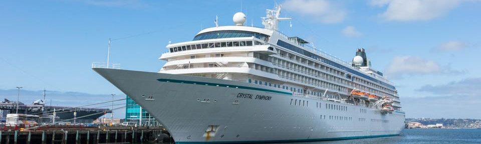 Crystal Symphony cruise ship, Crystal Cruises, transfer service with professional driver from Venice cruise terminal to airports by Pantarei Chauffeur service